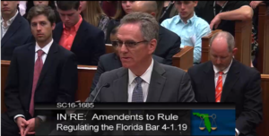 Robert Merlin at Florida Supreme Court Arguing In Favor of Collaborative Rules